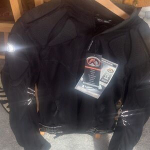 Women’s  Black Mesh Motorcycle Jacket - FS (Brand)